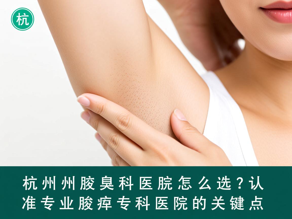 杭州腋臭科医院怎么选？认准专业腋臭专科医院的关键点