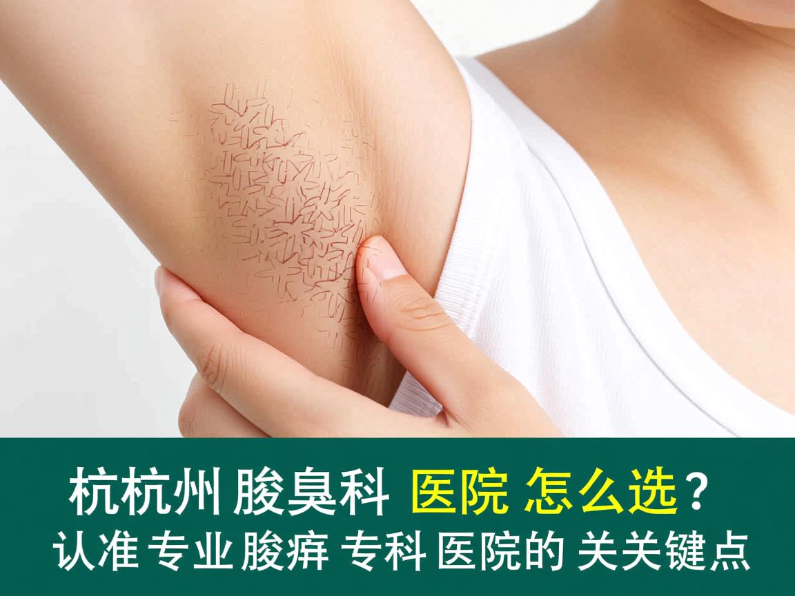 杭州腋臭科医院怎么选？认准专业腋臭专科医院的关键点