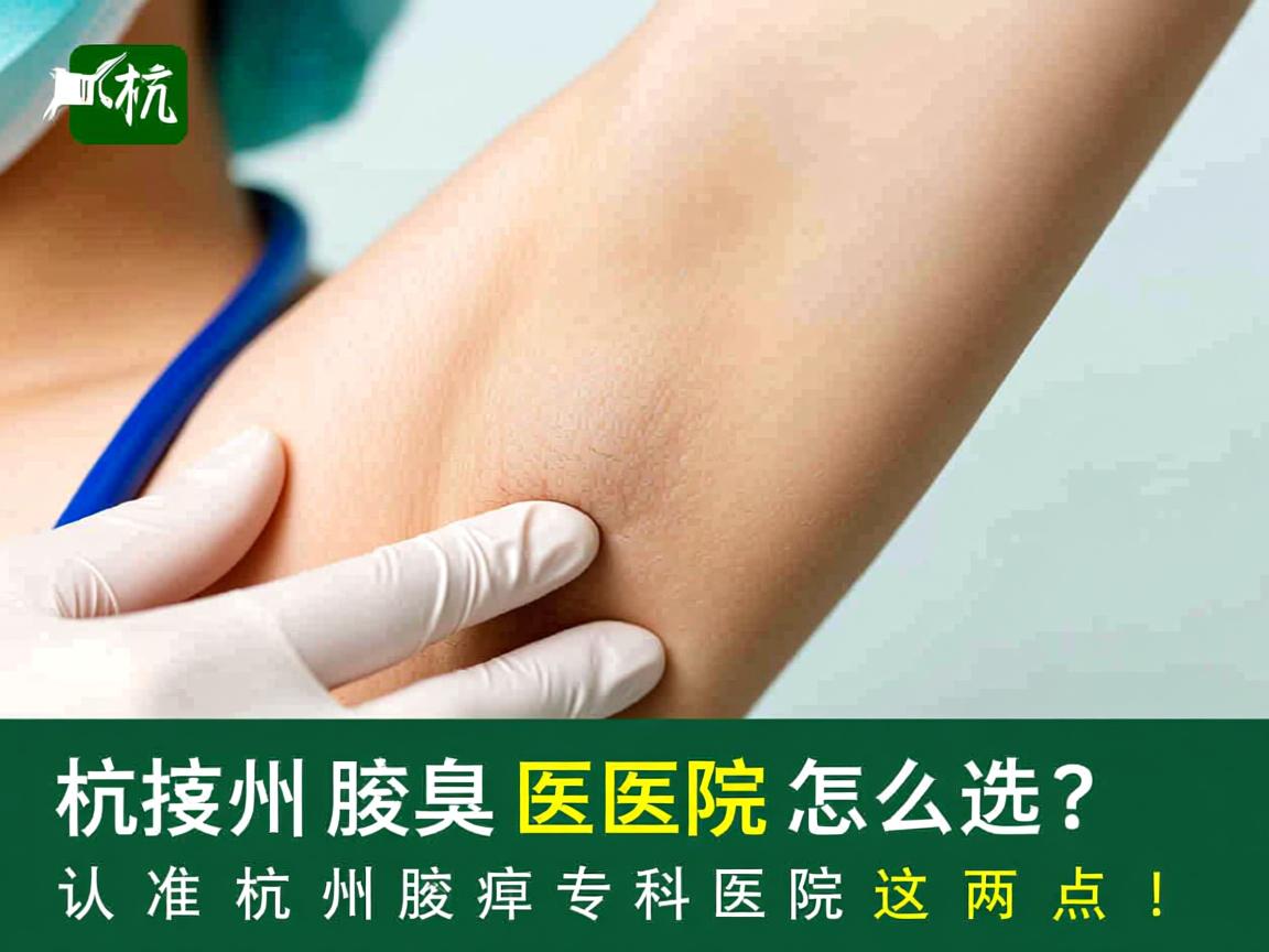 杭州腋臭医院怎么选？认准杭州腋臭专科医院这两点！