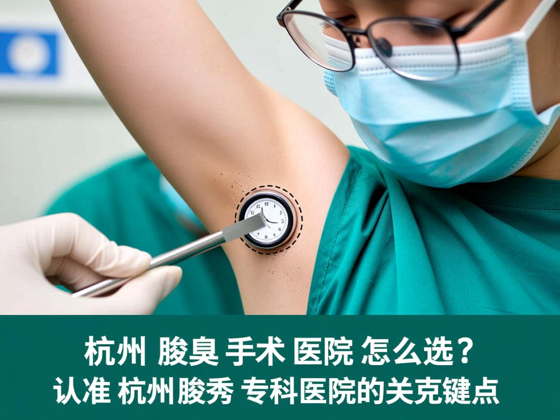 杭州腋臭手术医院怎么选？认准杭州腋秀专科医院的关键点
