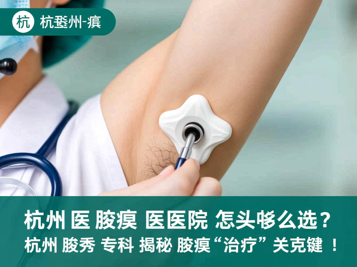 杭州腋臭医院怎么选？杭州腋秀专科揭秘腋臭治疗关键！
