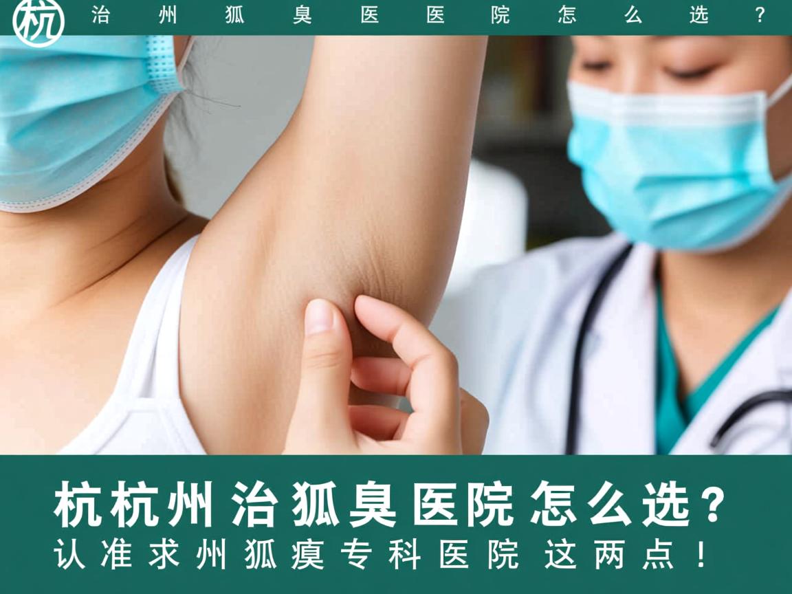 杭州治狐臭医院怎么选？认准杭州狐臭专科医院这两点！