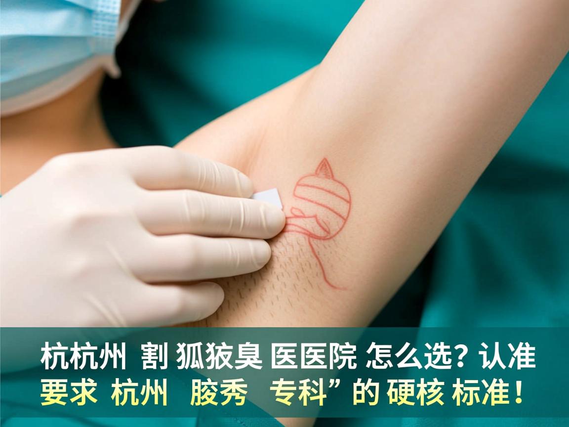 杭州割狐臭医院怎么选？认准杭州腋秀专科的硬核标准！