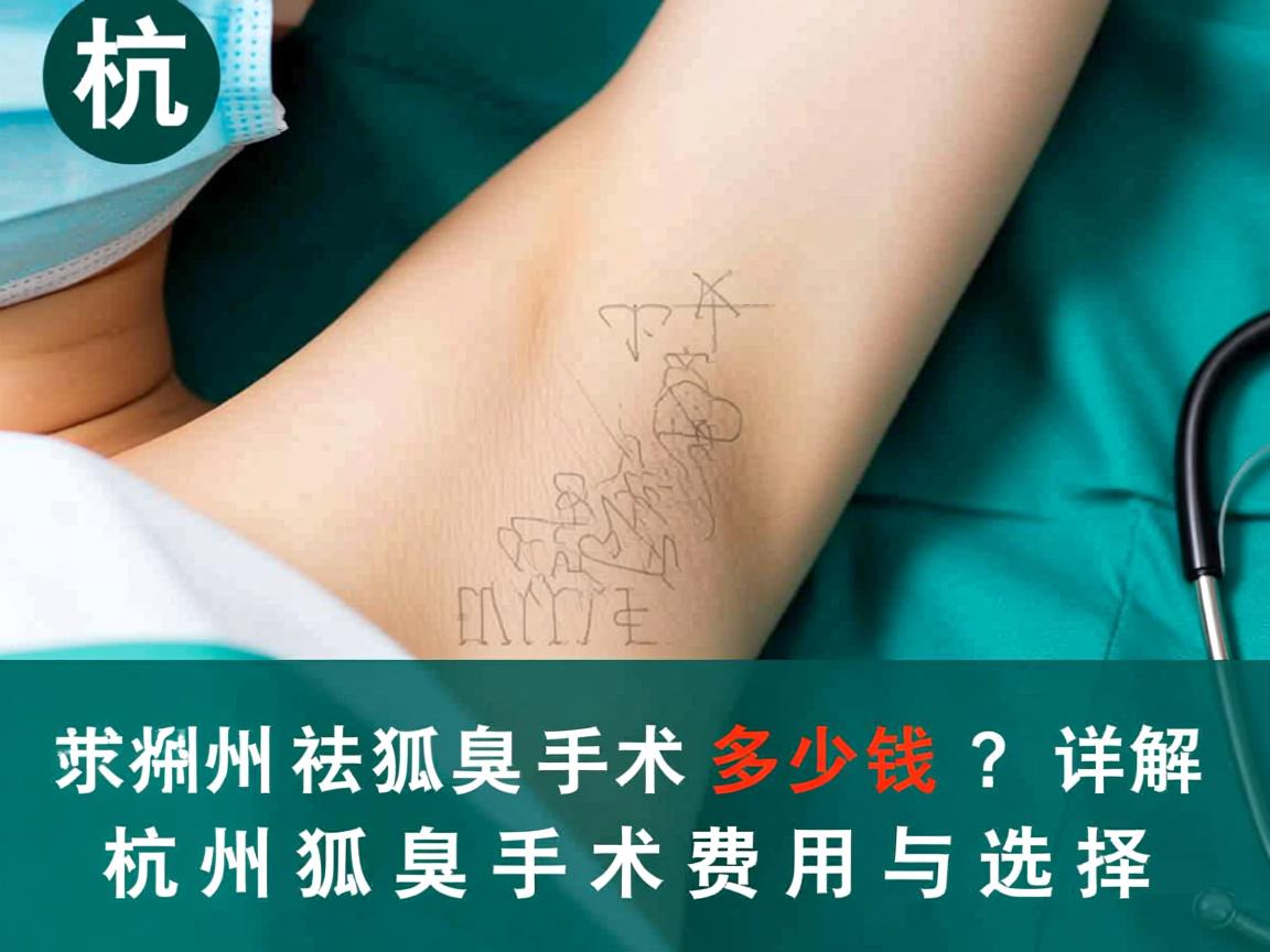 杭州祛狐臭手术多少钱？详解杭州狐臭手术费用与选择