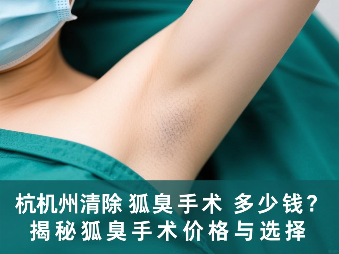 杭州清除狐臭手术多少钱？揭秘狐臭手术价格与选择