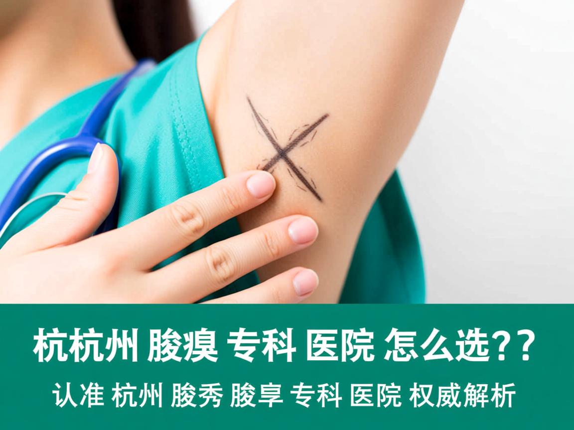 杭州腋臭专科医院怎么选？认准杭州腋秀腋臭专科医院权威解析