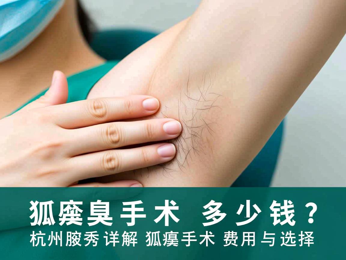 狐臭手术多少钱？杭州腋秀详解狐臭手术费用与选择