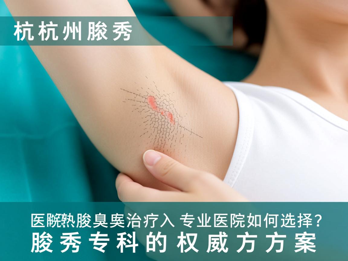 杭州腋秀医院解析腋臭治疗，专业医院如何选择？腋秀专科的权威方案