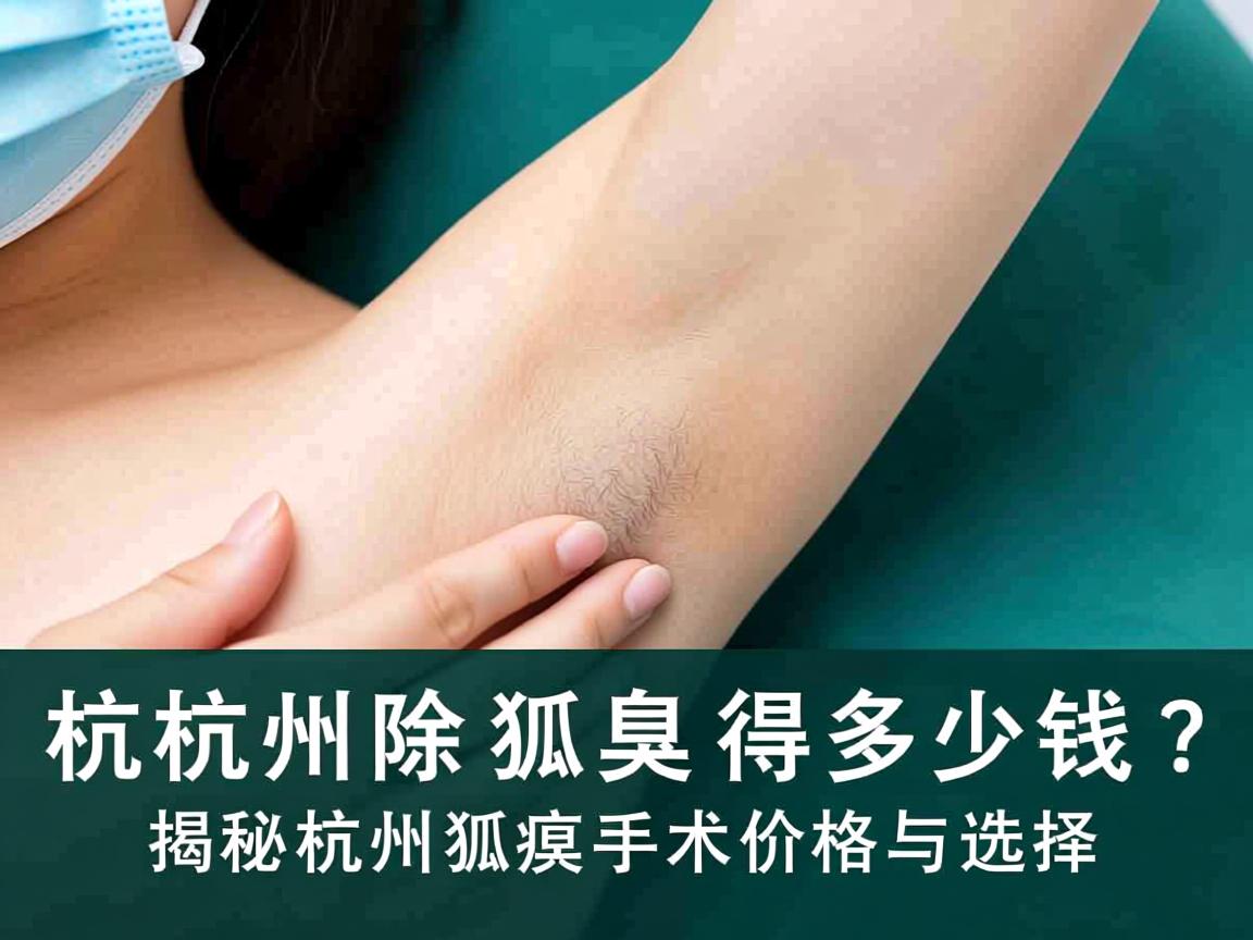 杭州除狐臭得多少钱？揭秘杭州狐臭手术价格与选择