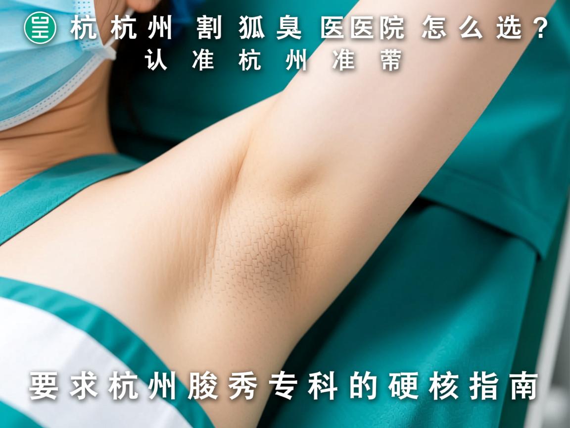 杭州割狐臭医院怎么选？认准杭州腋秀专科的硬核指南
