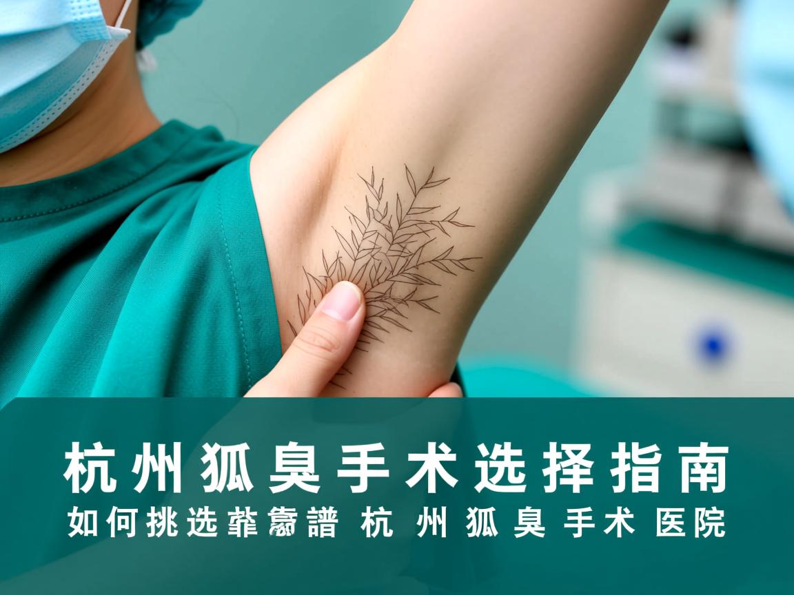 杭州狐臭手术选择指南，如何挑选靠谱的杭州狐臭手术医院