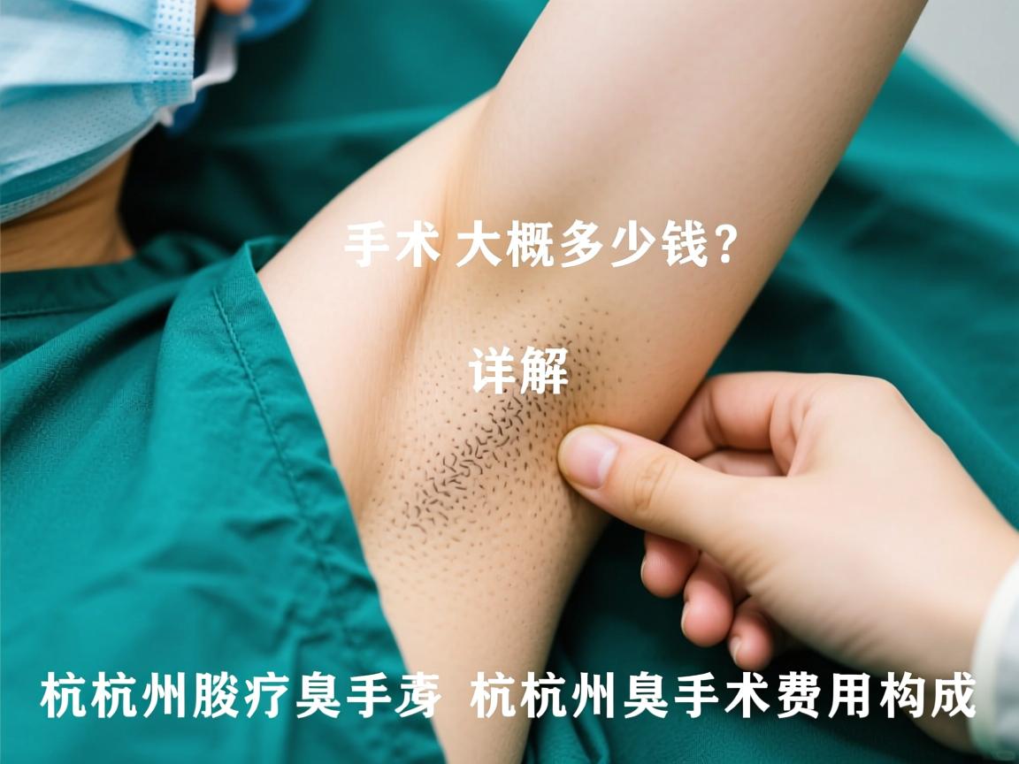 杭州腋臭手术大概多少钱？详解杭州腋臭手术费用构成