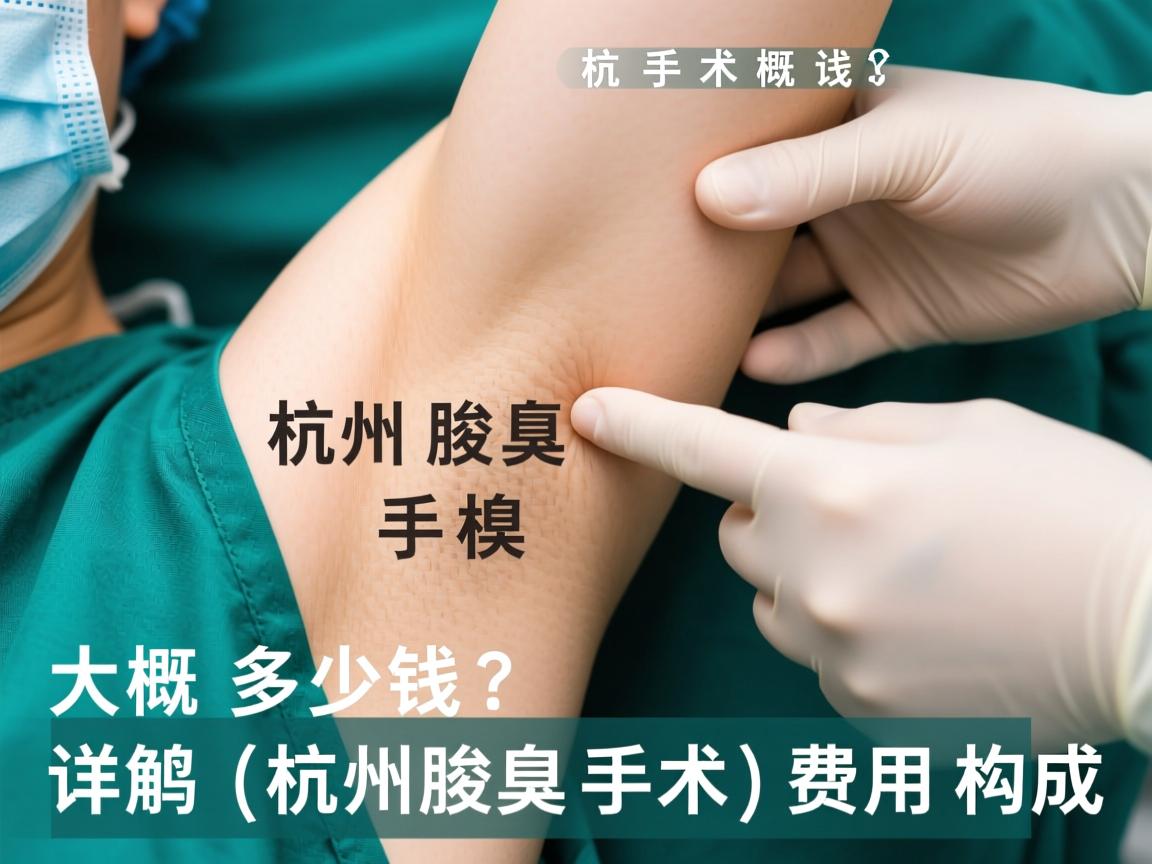 杭州腋臭手术大概多少钱？详解杭州腋臭手术费用构成