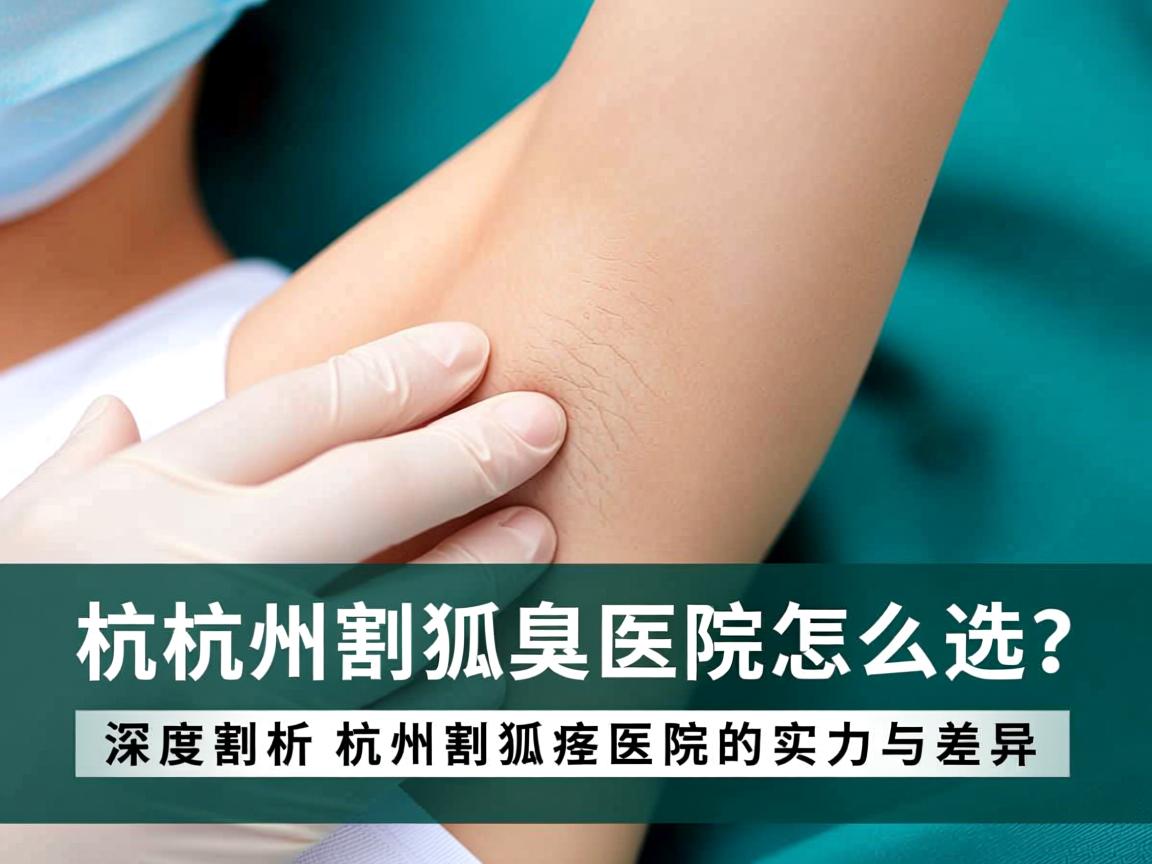 杭州割狐臭医院怎么选？深度剖析杭州割狐臭医院的实力与差异