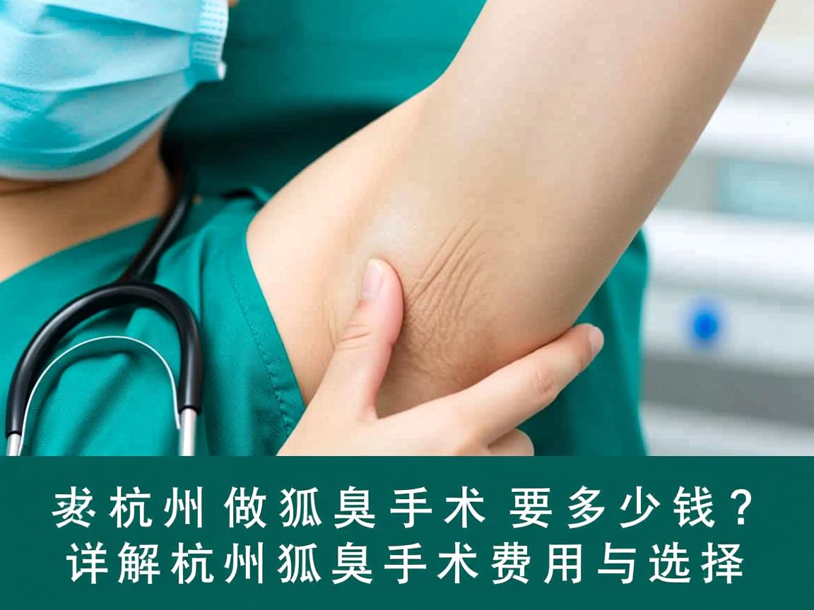 杭州做狐臭手术要多少钱？详解杭州狐臭手术费用与选择