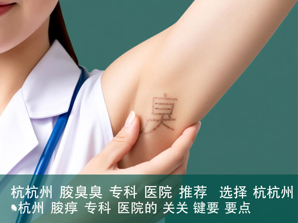 杭州腋臭专科医院推荐，选择杭州腋臭专科医院的关键要点