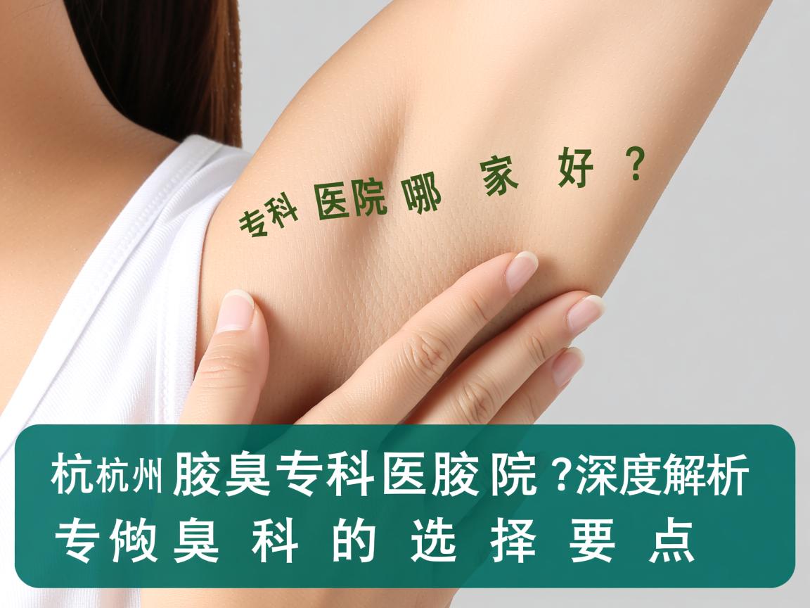 杭州腋臭专科医院哪家好？深度解析杭州腋臭专科的选择要点