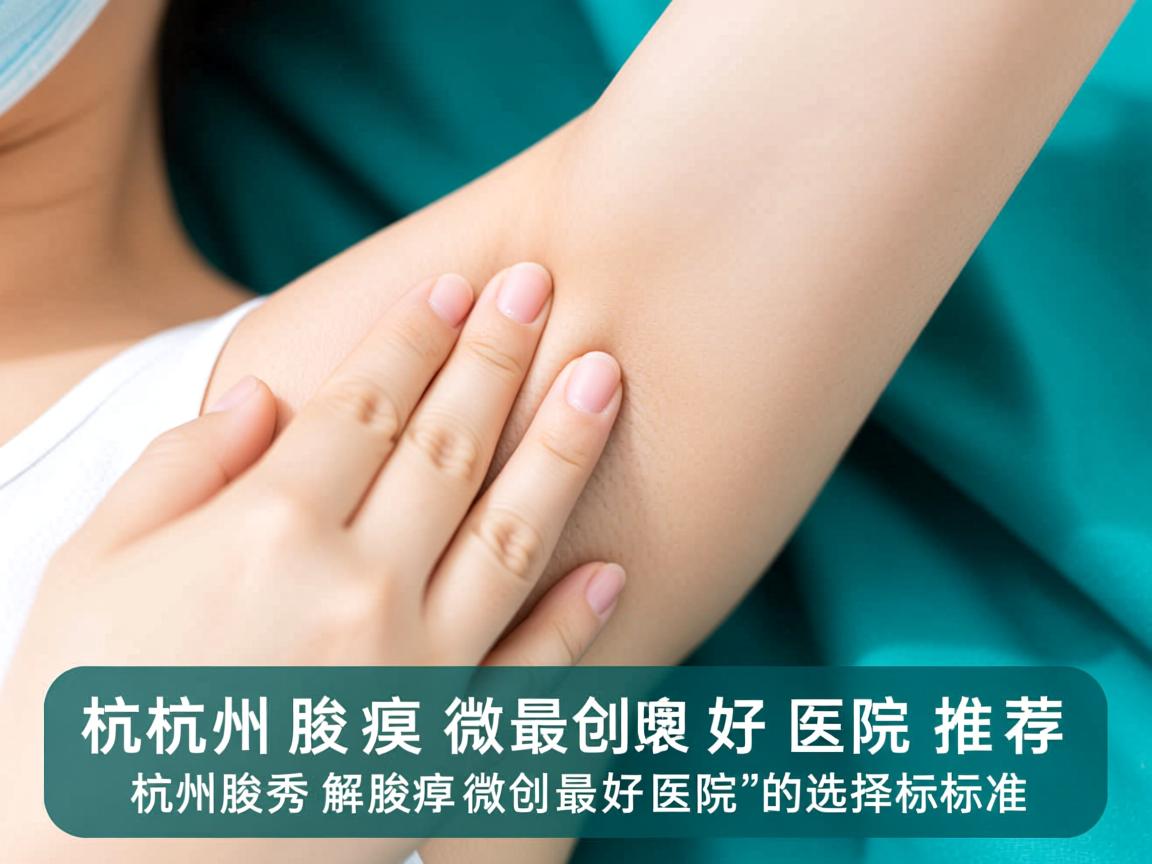 杭州腋臭微创最好医院推荐，杭州腋秀解析腋臭微创最好医院的选择标准