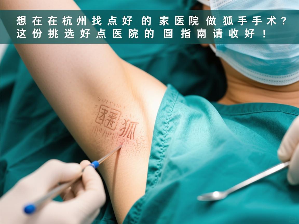 想在杭州找家好点的医院做狐臭手术？这份挑选好点医院的指南请收好！
