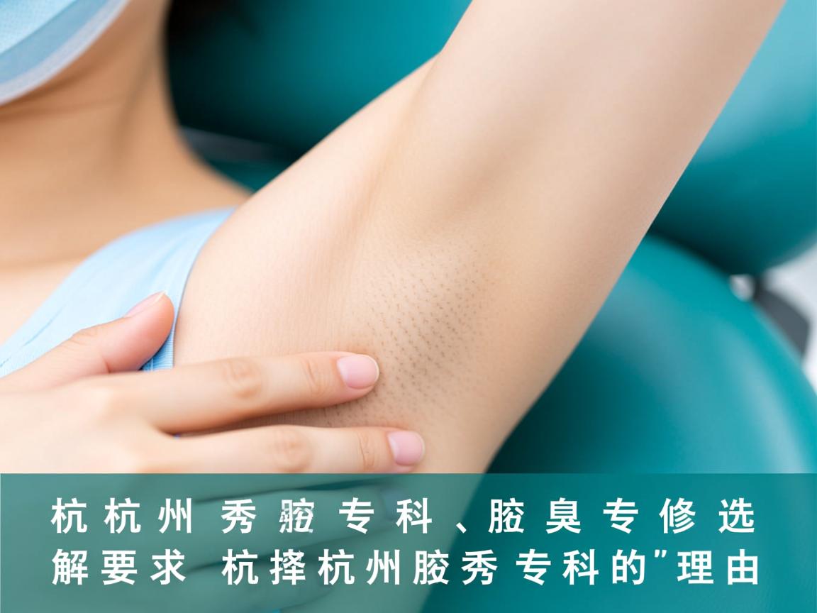 杭州腋秀腋臭专科，专业解读腋臭诊疗，选择杭州腋秀专科的理由