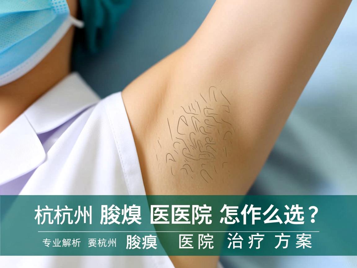 杭州腋臭医院怎么选？专业解析杭州腋臭医院的治疗方案