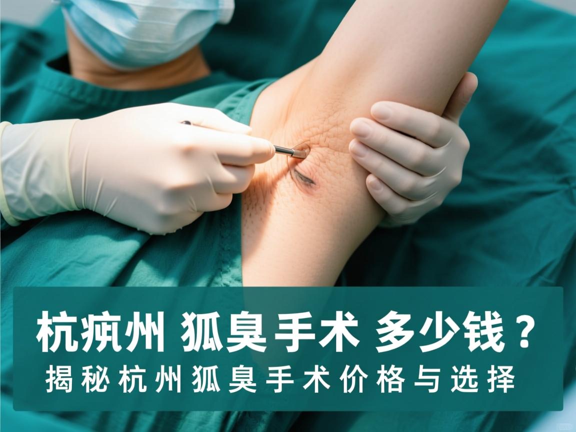 杭州狐臭手术多少钱？揭秘杭州狐臭手术价格与选择