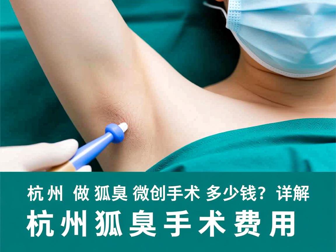 杭州做狐臭微创手术多少钱？详解杭州狐臭手术费用