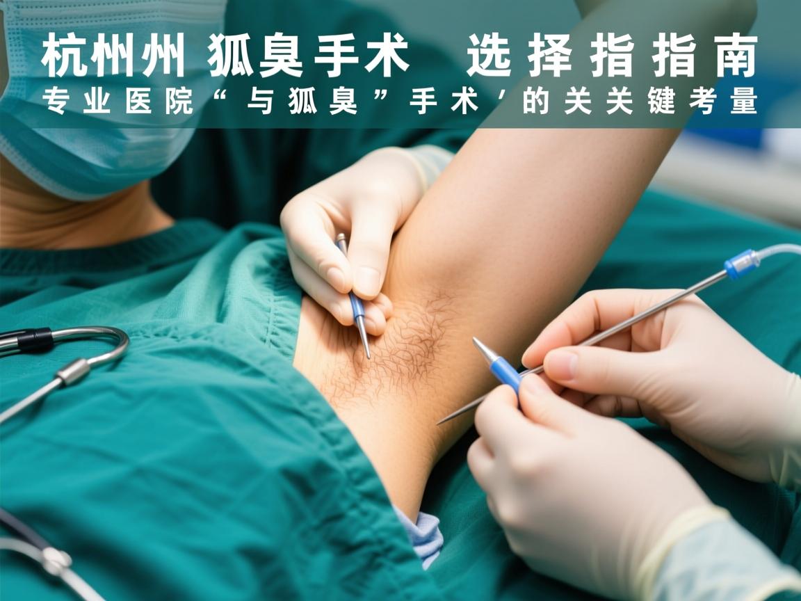 杭州狐臭手术选择指南，专业医院与狐臭手术的关键考量