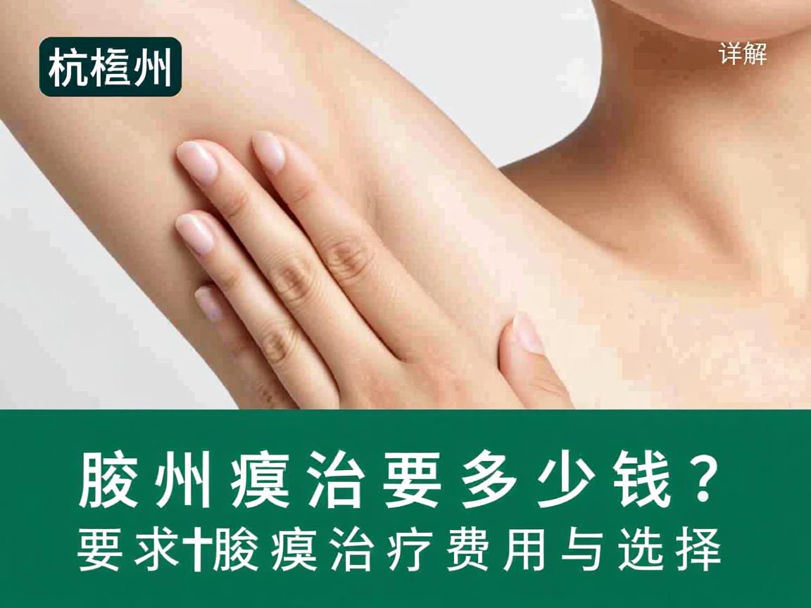 杭州腋臭治疗要多少钱？详解杭州腋臭治疗费用与选择