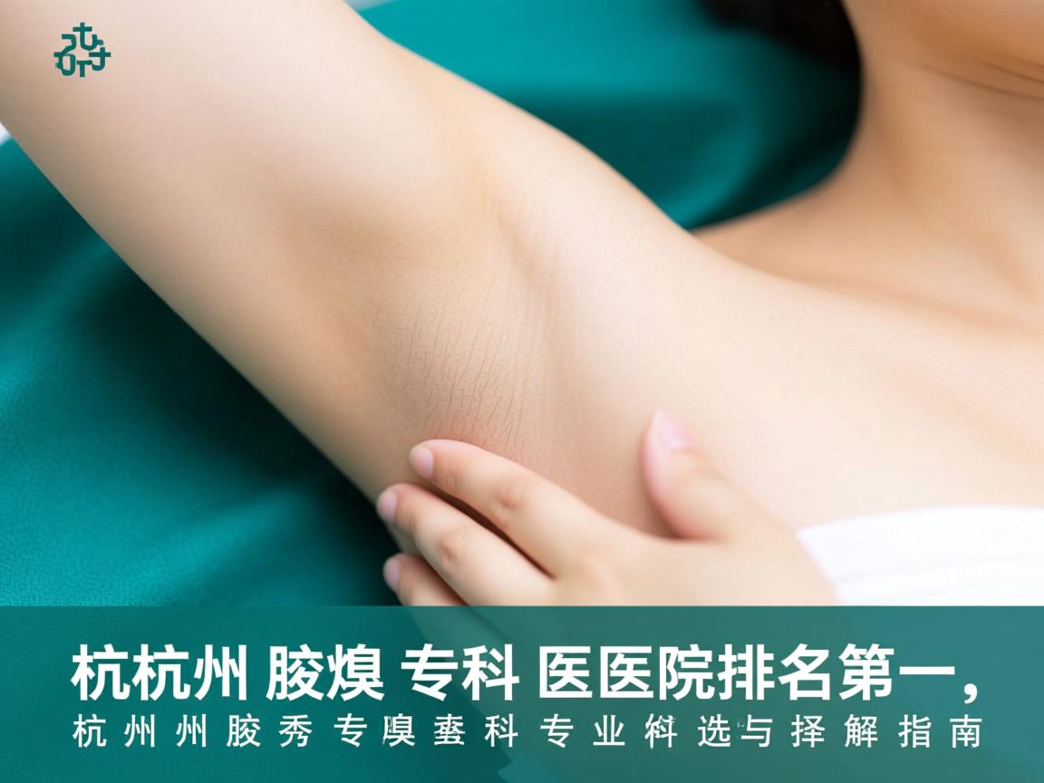 杭州腋臭专科医院排名第一，杭州腋秀腋臭专科医院的专业解析与选择指南