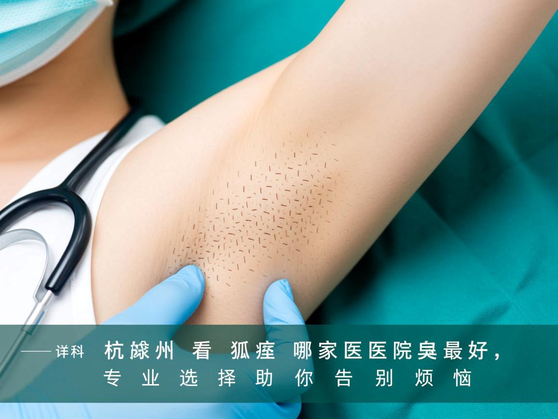 杭州腋秀腋臭专科，详解杭州看狐臭哪家医院最好，专业选择助你告别烦恼