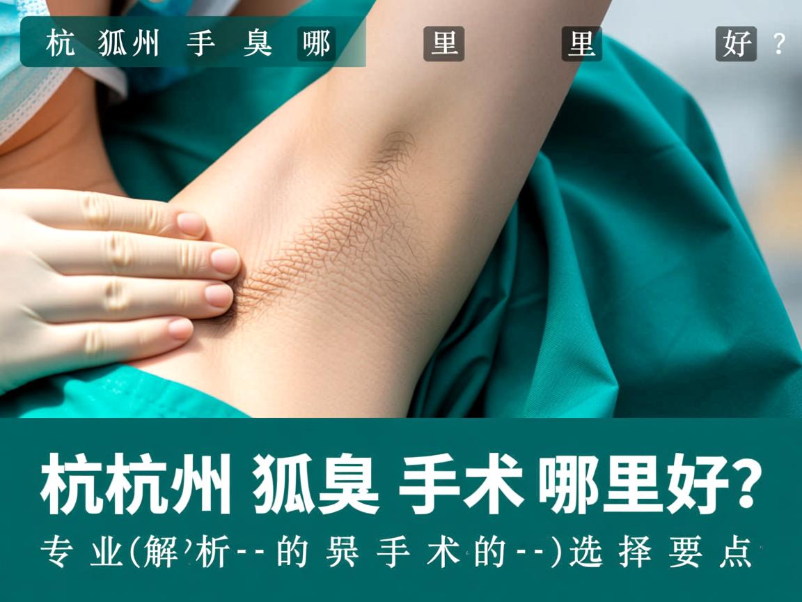 杭州狐臭手术哪里好？专业解析杭州狐臭手术的选择要点
