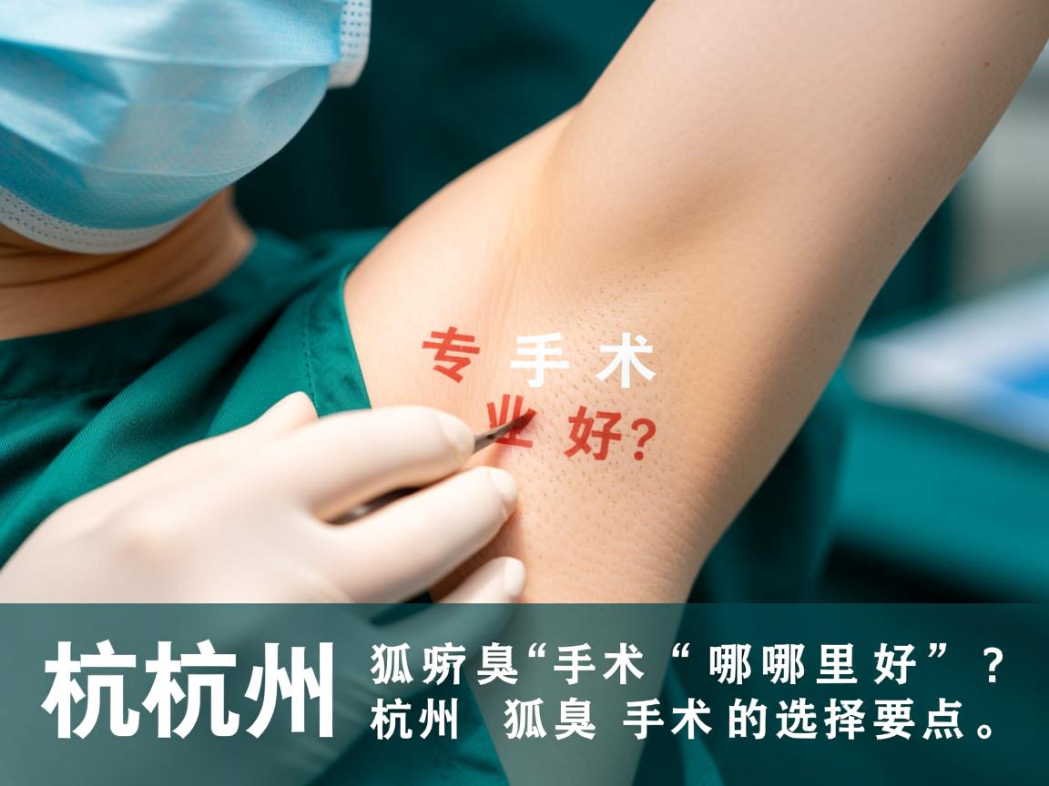 杭州狐臭手术哪里好？专业解析杭州狐臭手术的选择要点