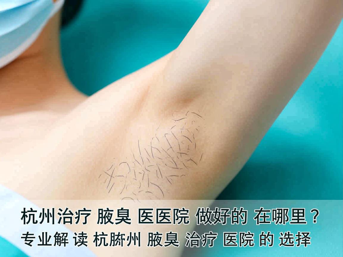 杭州治疗腋臭医院做好的在哪里？专业解读杭州腋臭治疗医院的选择