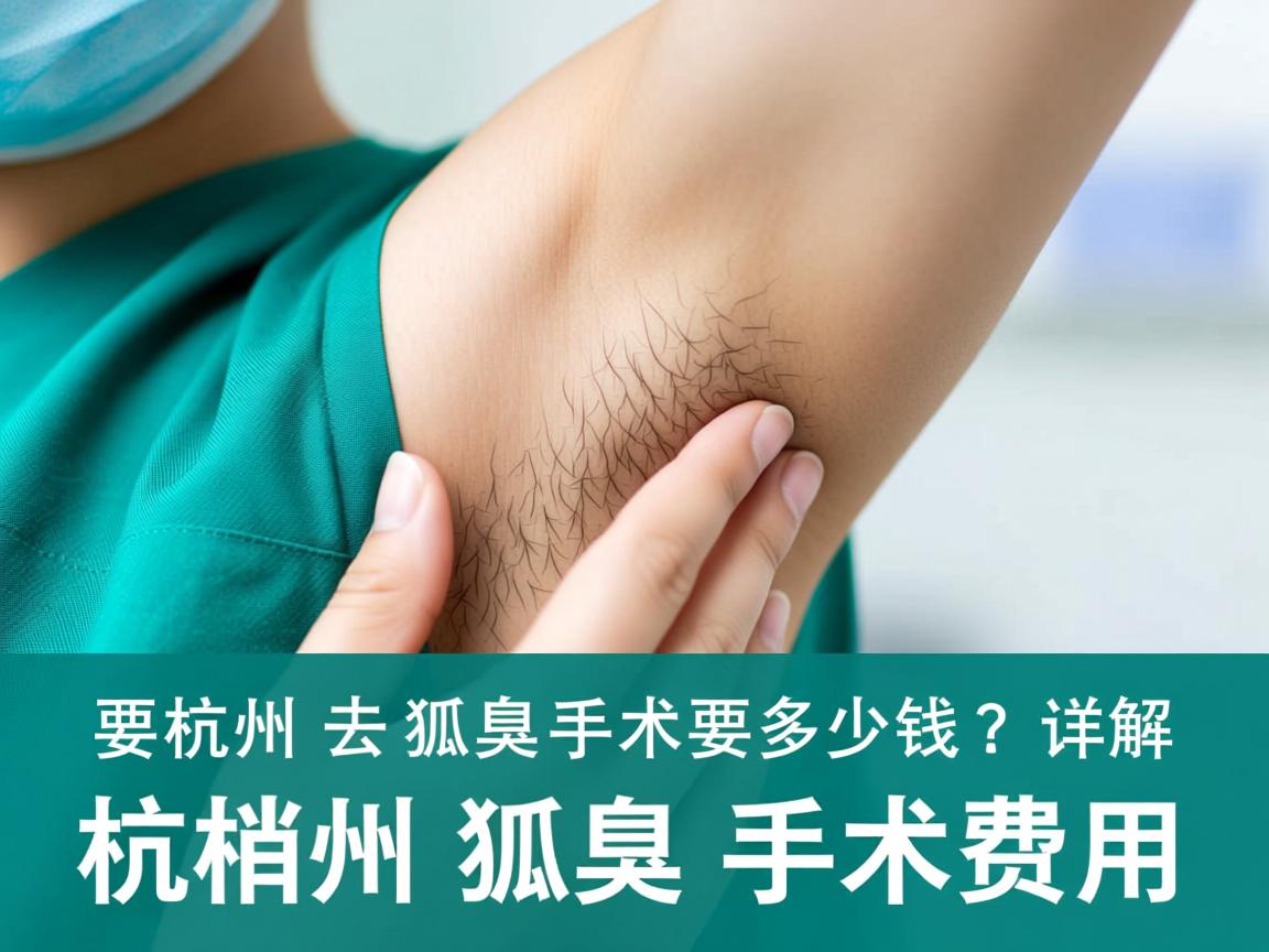 杭州去狐臭手术要多少钱？详解杭州狐臭手术费用