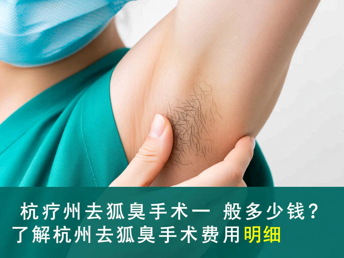 杭州去狐臭手术一般多少钱？了解杭州去狐臭手术费用明细