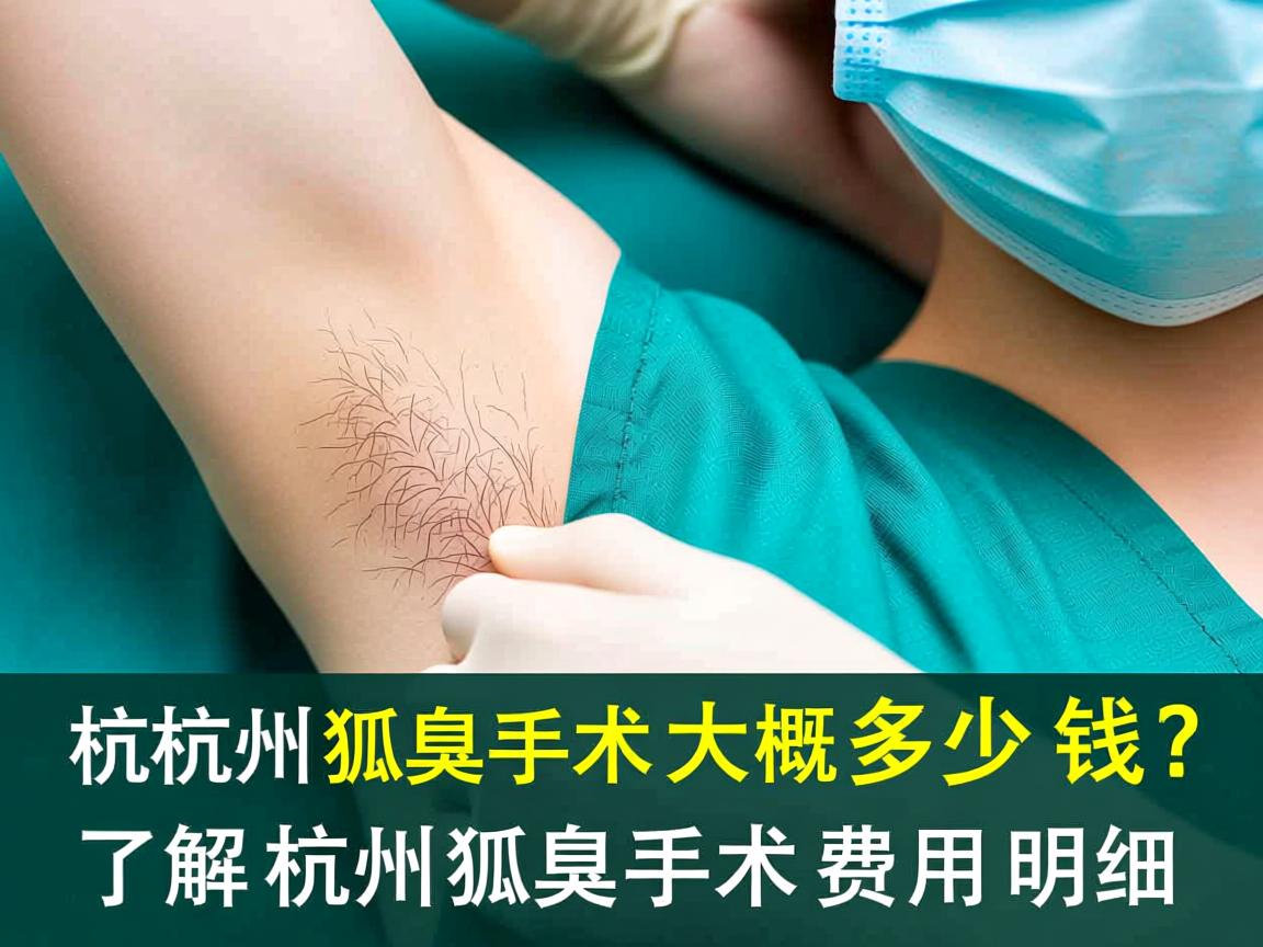 杭州狐臭手术大概多少钱？了解杭州狐臭手术费用明细