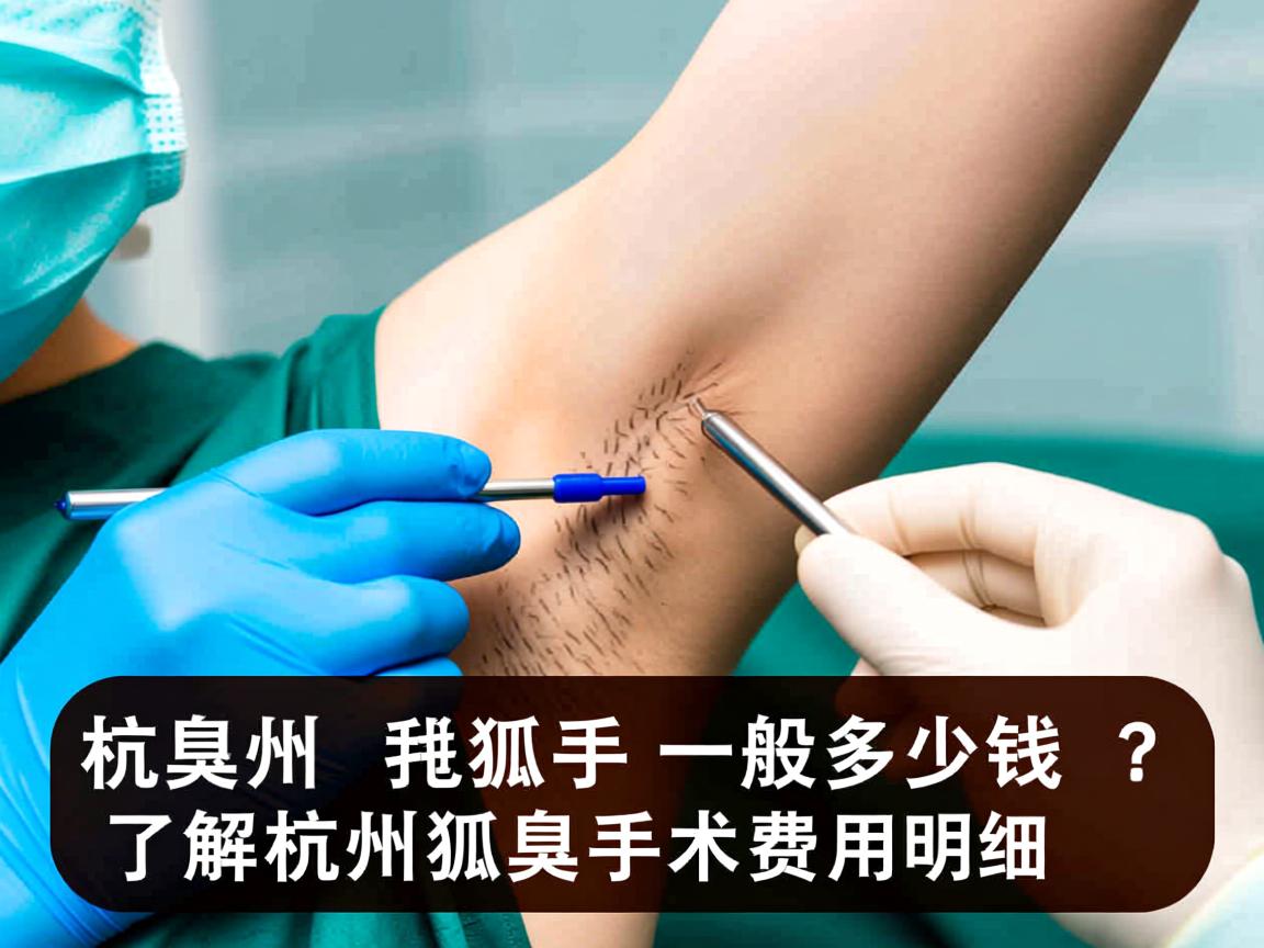 杭州狐臭手术一般多少钱？了解杭州狐臭手术费用明细