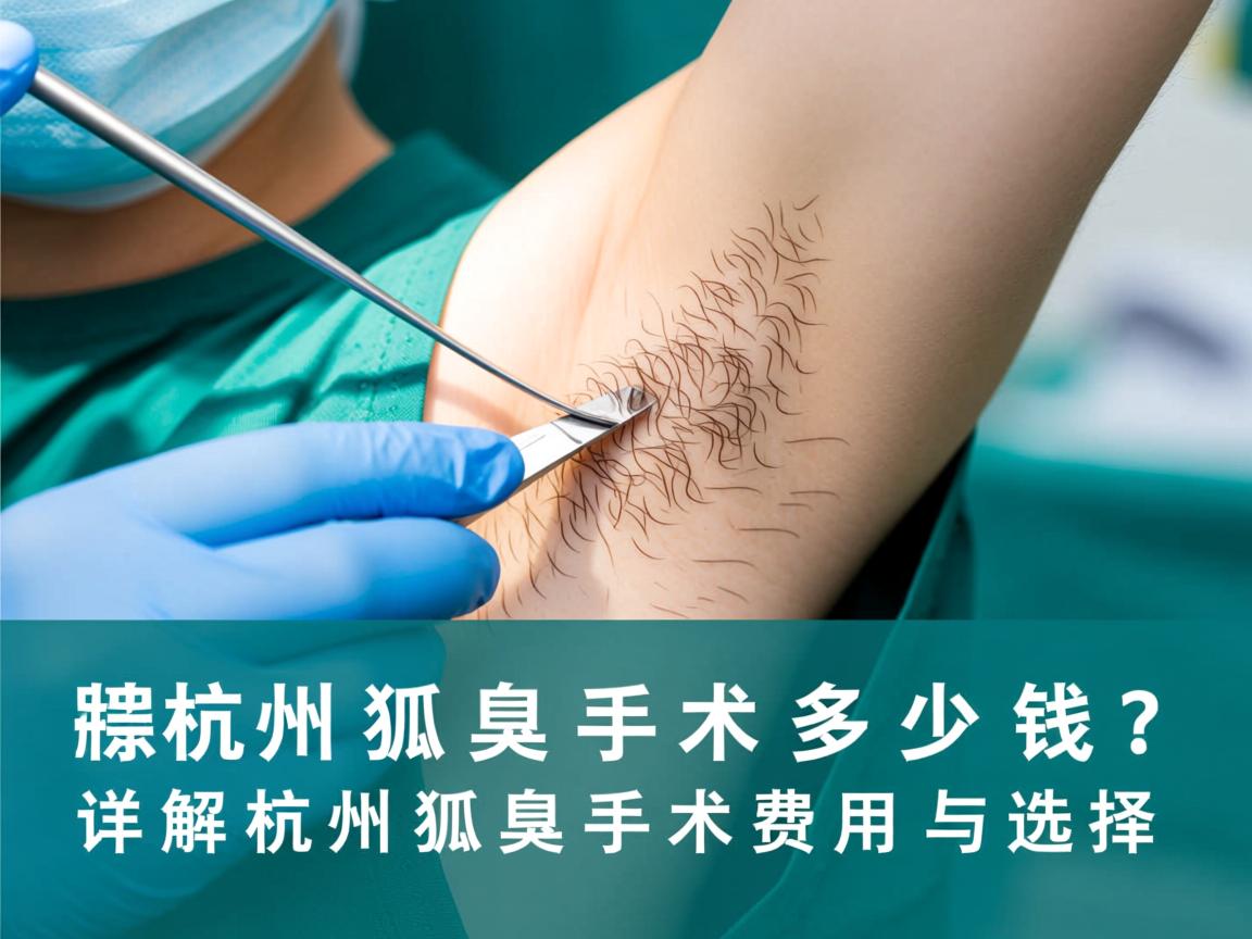 杭州狐臭手术多少钱？详解杭州狐臭手术费用与选择
