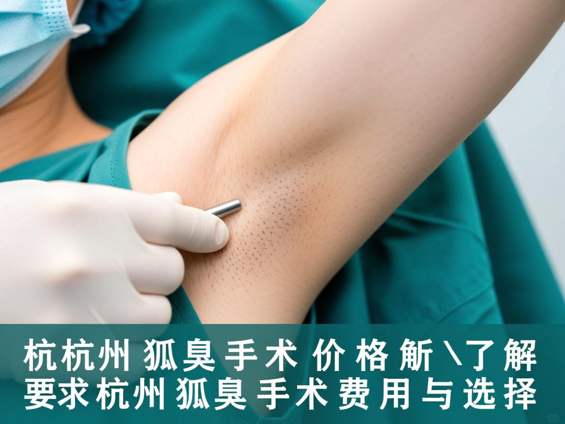 杭州狐臭手术价格解析，了解杭州狐臭手术费用与选择