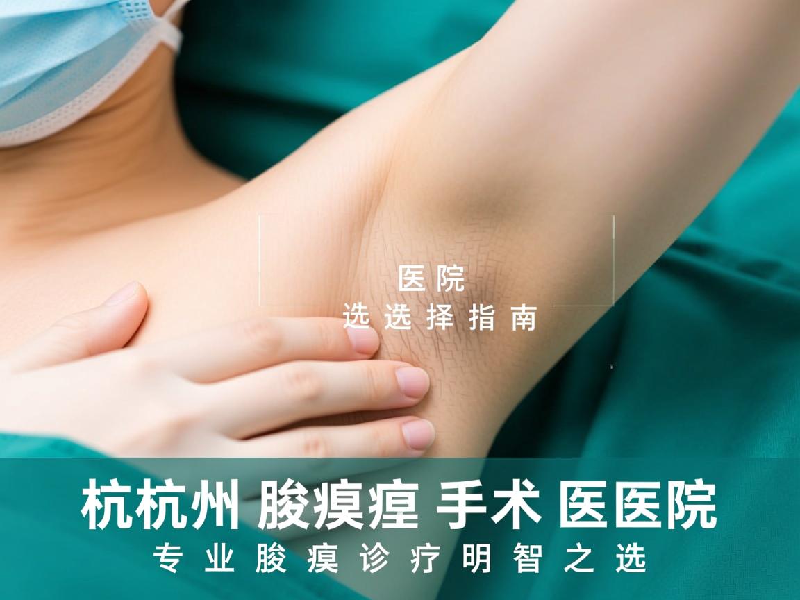 杭州腋臭手术医院选择指南，专业腋臭诊疗的明智之选
