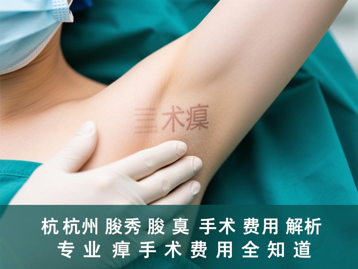 杭州腋秀腋臭手术费用解析，专业腋臭手术费用全知道