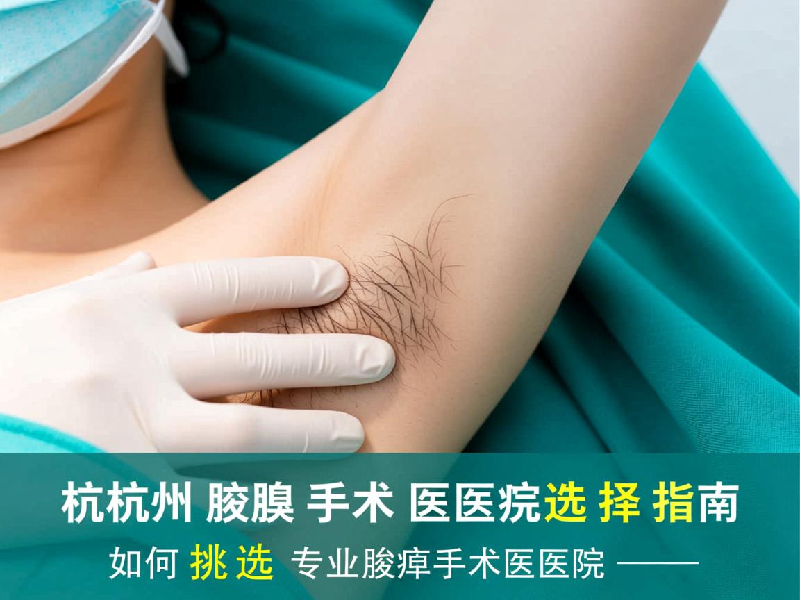 杭州腋臭手术医院选择指南，如何挑选专业腋臭手术医院