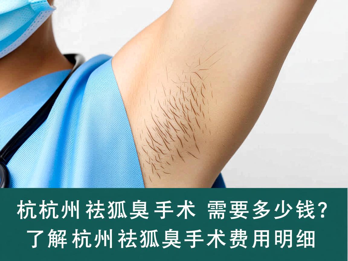 杭州祛狐臭手术需要多少钱？了解杭州祛狐臭手术费用明细
