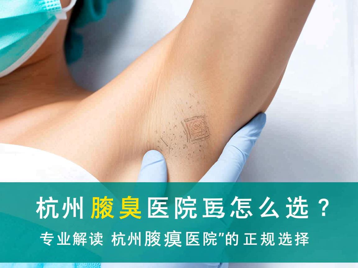 杭州腋臭医院怎么选？专业解读杭州腋臭医院的正规选择
