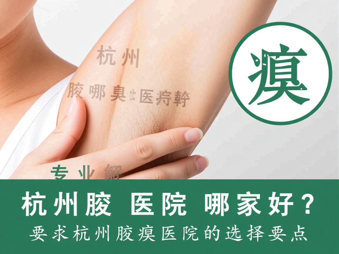 杭州腋臭医院哪家好？专业解析杭州腋臭医院的选择要点