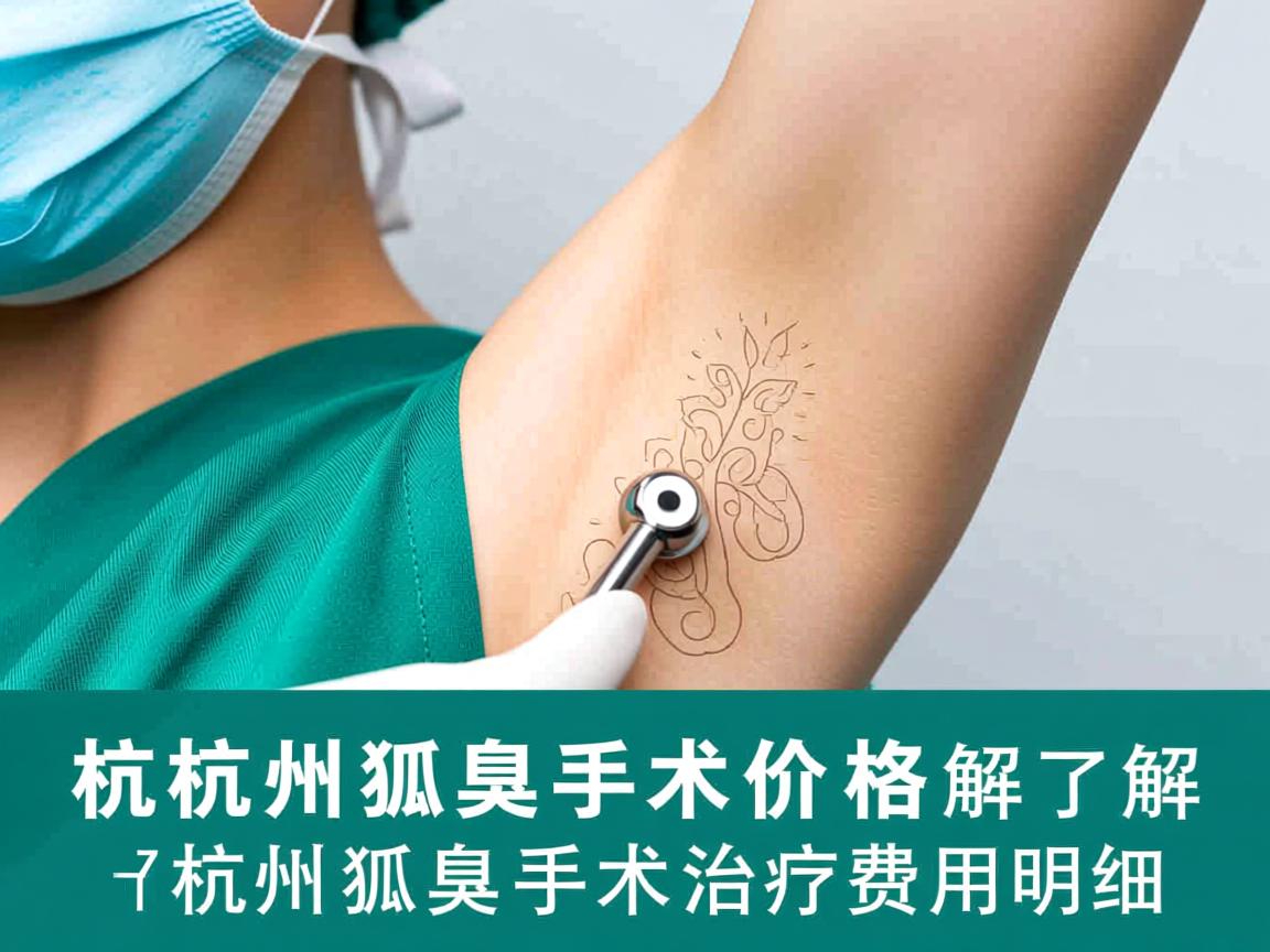 杭州狐臭手术价格解析，了解杭州狐臭手术治疗费用明细