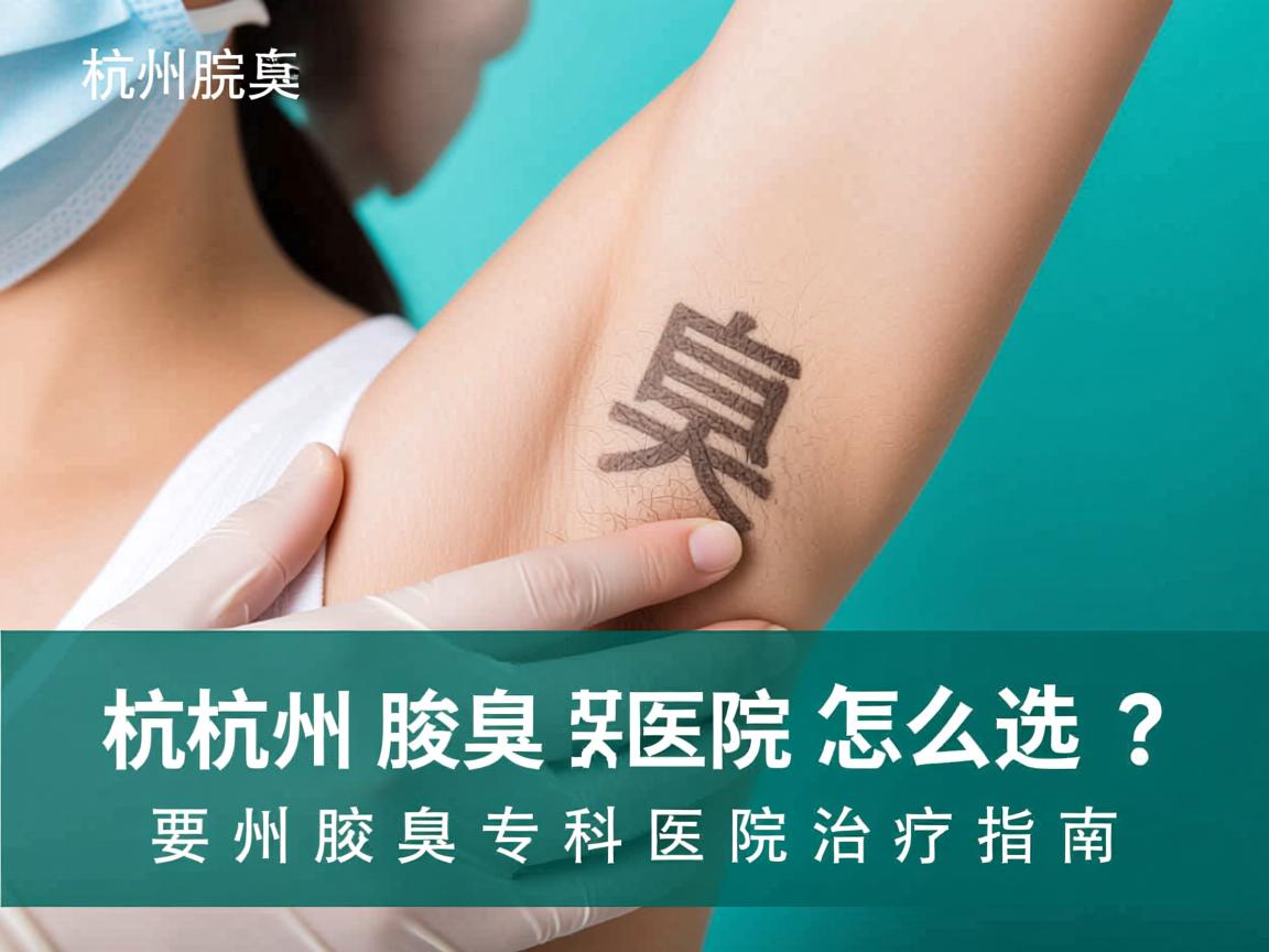 杭州腋臭医院怎么选？杭州腋臭专科医院治疗指南