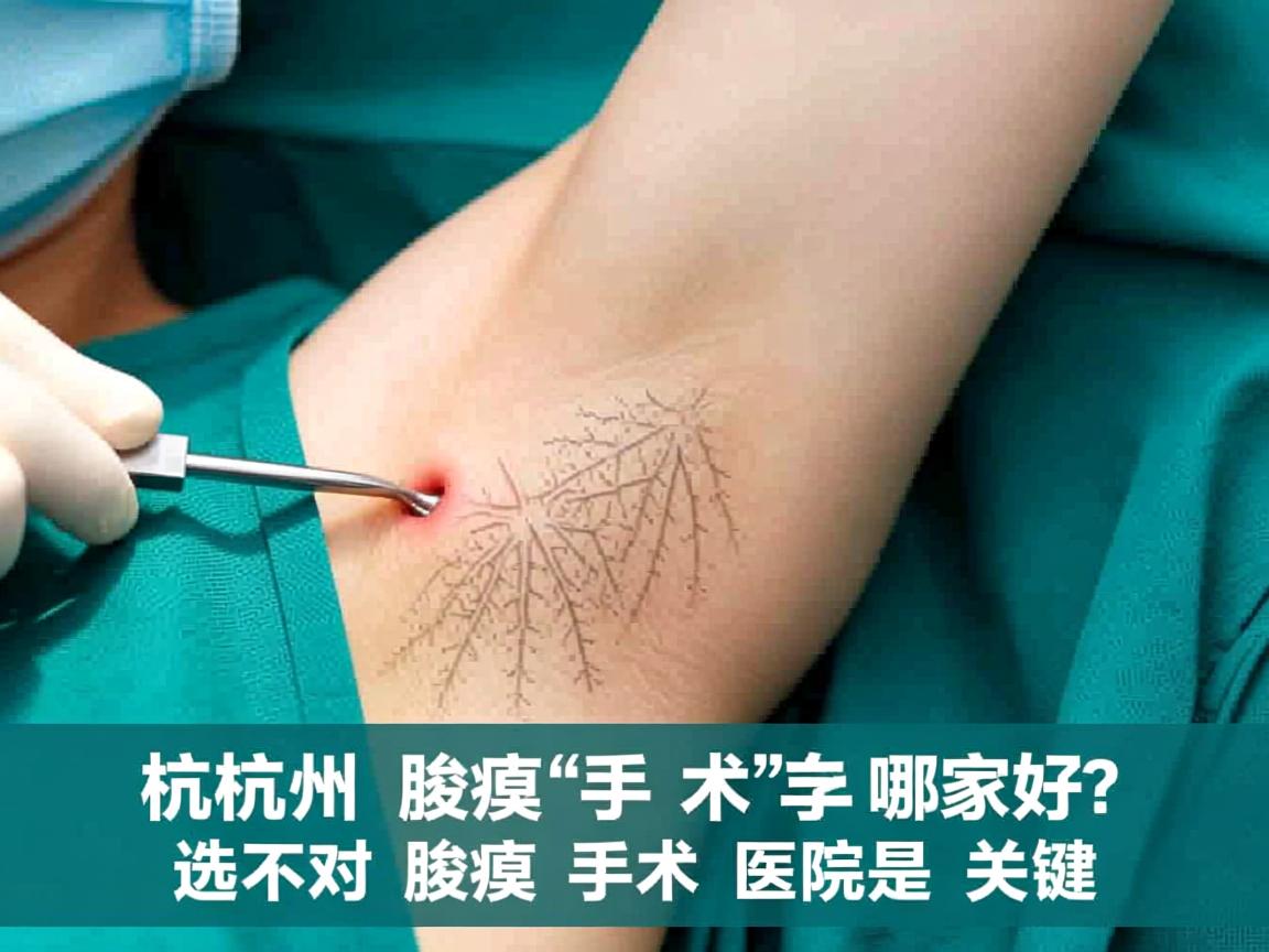 杭州腋臭手术哪家好？选对腋臭手术医院是关键