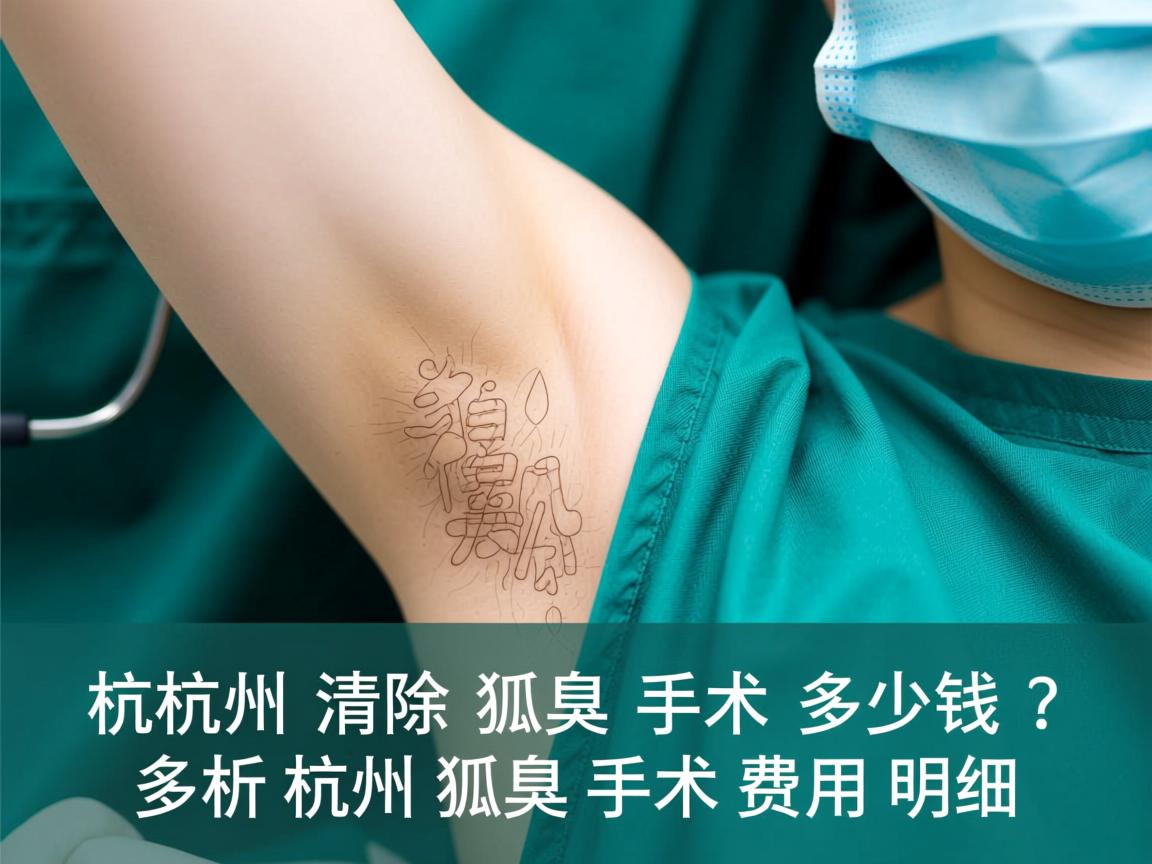 杭州清除狐臭手术多少钱？解析杭州狐臭手术费用明细